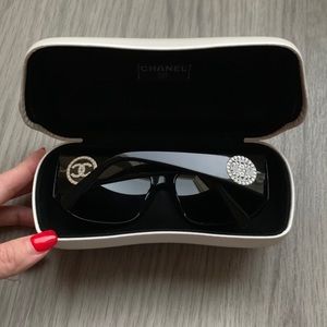 Chanel black 5083h sunglasses